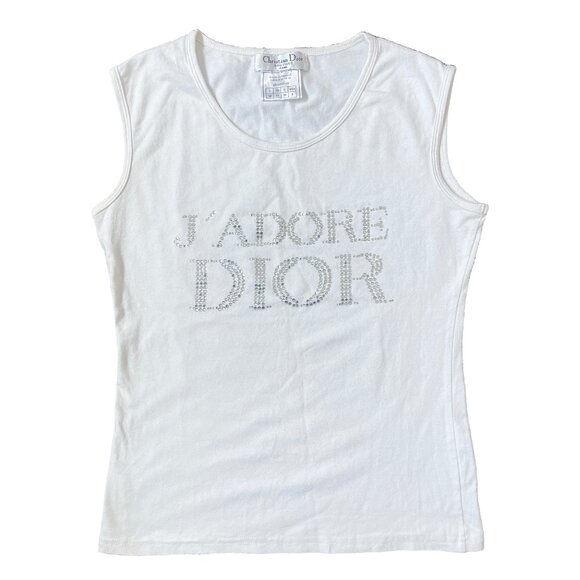 Authentic Christian Dior J'Adore Dior Rhinestones Galliano Tank